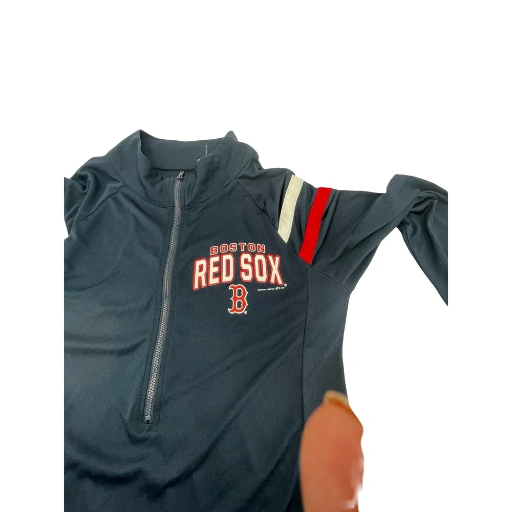 Campus Lifestyle Women's Pullover Boston Red Sox Quarter Zip Polyester Medium